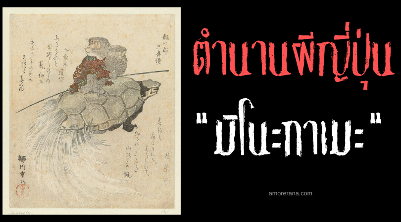 ตำนานผีญี่ปุ่น มิโนะกาเมะ (Minogame) เต่าเสื้อกันฝนฟางอายุยาวนานนับพันปี
